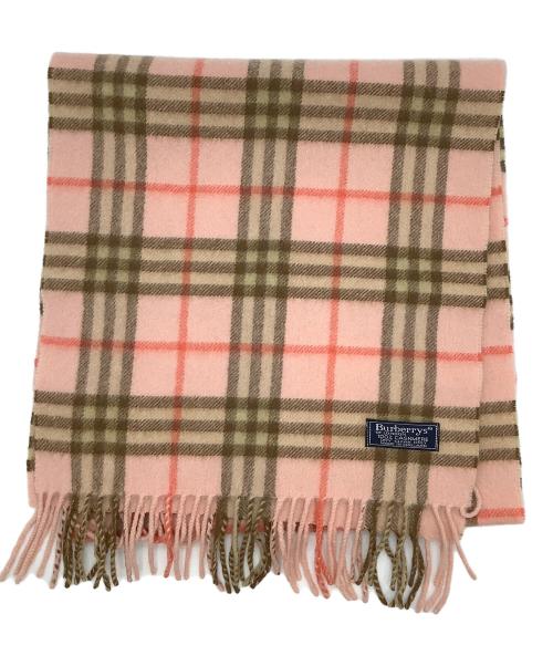 Burberry's（バーバリーズ）Burberry's (バーバリーズ) カシミヤマフラー ピンクの古着・服飾アイテム