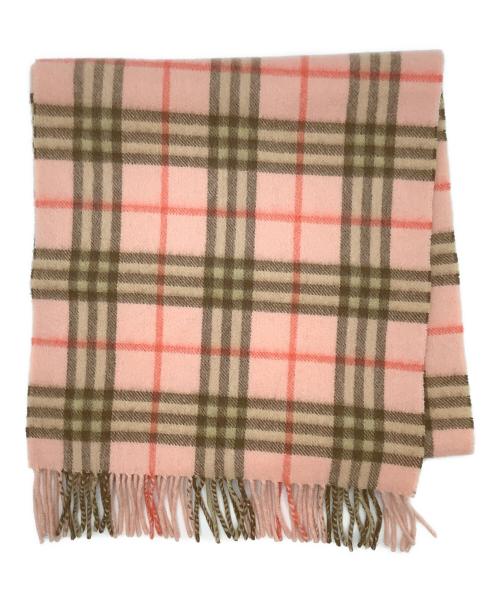 Burberry's（バーバリーズ）Burberry's (バーバリーズ) カシミヤマフラー ピンクの古着・服飾アイテム