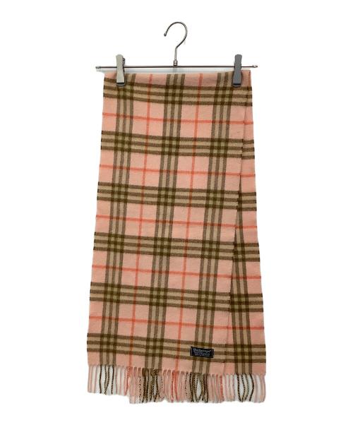 Burberry's（バーバリーズ）Burberry's (バーバリーズ) カシミヤマフラー ピンクの古着・服飾アイテム