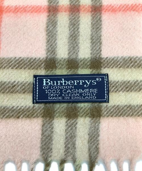 Burberry's（バーバリーズ）Burberry's (バーバリーズ) カシミヤマフラー ピンクの古着・服飾アイテム