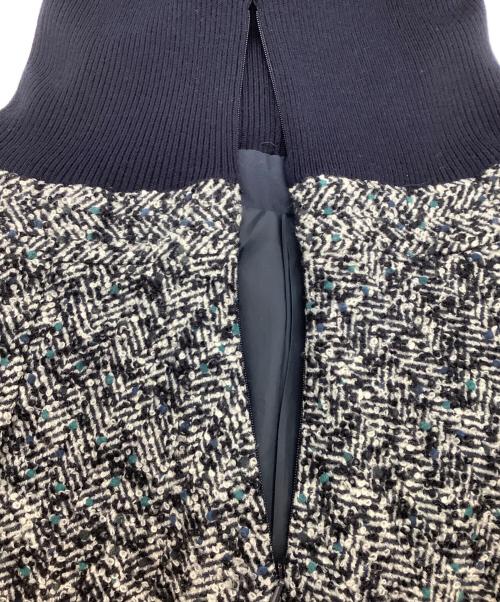 BLUE LABEL CRESTBRIDGE（ブルーレーベルクレストブリッジ）BLUE LABEL CRESTBRIDGE (ブルーレーベルクレストブリッジ) リブニットドッキングワンピース ネイビー サイズ:38の古着・服飾アイテム