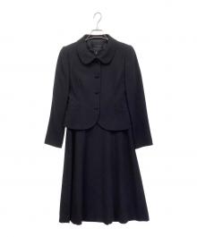 NOUV CONFINI（ヌーヴコンフィニ）の古着「タックワンピース」｜ネイビー