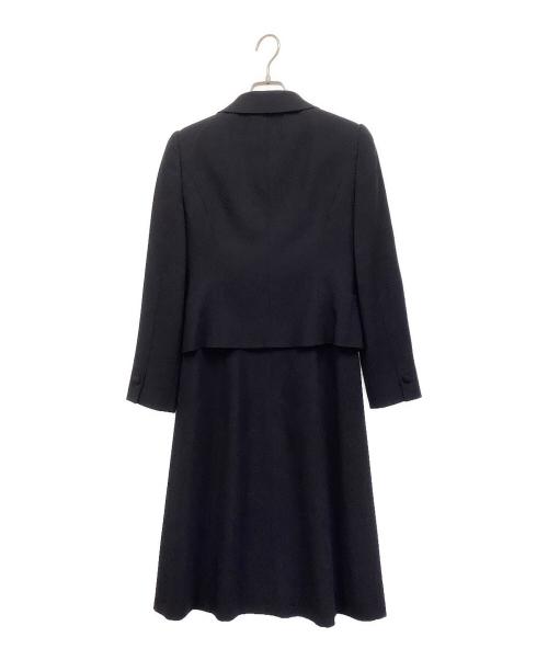 NOUV CONFINI（ヌーヴコンフィニ）nouv confini (ヌーヴコンフィニ) タックワンピース ネイビー サイズ:7の古着・服飾アイテム