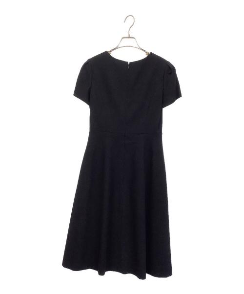 NOUV CONFINI（ヌーヴコンフィニ）nouv confini (ヌーヴコンフィニ) タックワンピース ネイビー サイズ:7の古着・服飾アイテム