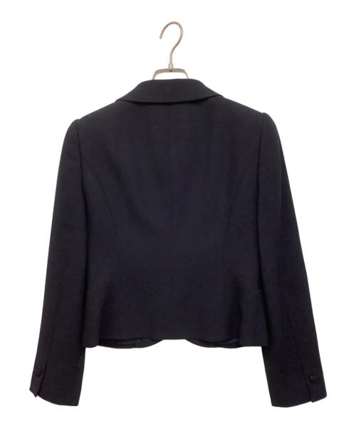 NOUV CONFINI（ヌーヴコンフィニ）nouv confini (ヌーヴコンフィニ) タックワンピース ネイビー サイズ:7の古着・服飾アイテム