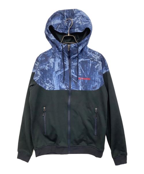 Columbia（コロンビア）Columbia (コロンビア) レッド テーブル パインズ パターンド フルジップ フーディー ネイビー×ブラック サイズ:Sの古着・服飾アイテム
