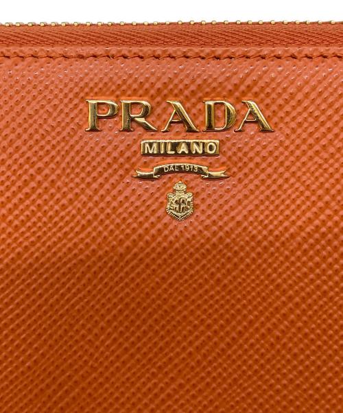 PRADA（プラダ）PRADA (プラダ) 長財布 オレンジの古着・服飾アイテム