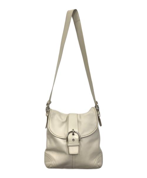 COACH（コーチ）COACH (コーチ) ソーホー スモール レザーダッフル ホワイトの古着・服飾アイテム