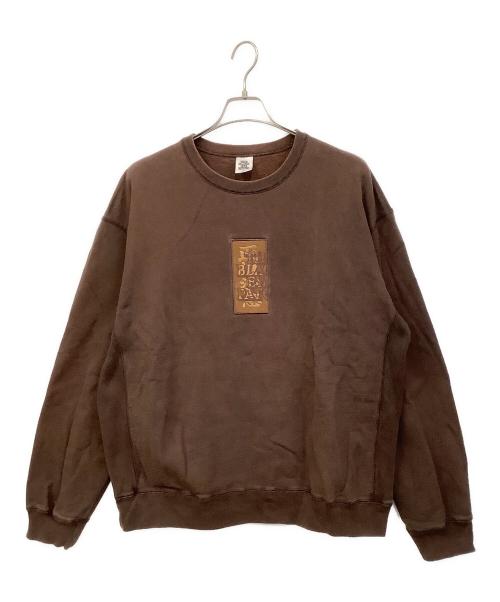 BlackEyePatch（ブラックアイパッチ）BlackEyePatch (ブラックアイパッチ) 裏起毛スウェット ブラウン サイズ:XLの古着・服飾アイテム