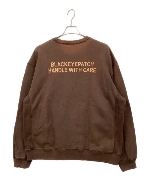 BlackEyePatch（ブラックアイパッチ）BlackEyePatch (ブラックアイパッチ) 裏起毛スウェット ブラウン サイズ:XLの古着・服飾アイテム