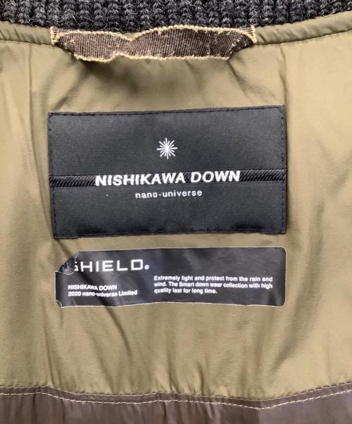 NISHIKAWA（ニシカワ）nishikawa (ニシカワ) nano・universe (ナノ・ユニバース) ダウンジャケット オリーブ サイズ:Lの古着・服飾アイテム
