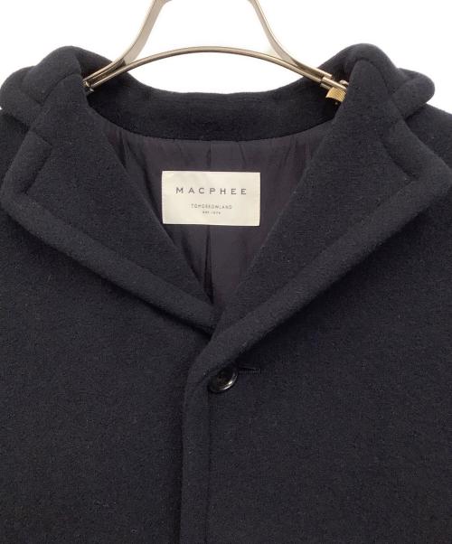 MACPHEE（マカフィー）MACPHEE (マカフィー) ショートパイルメルトン オーバーサイズドコート ネイビー サイズ:36の古着・服飾アイテム