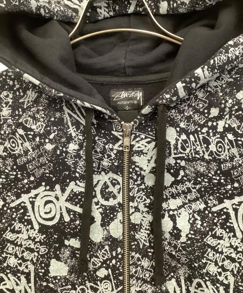 stussy（ステューシー）stussy (ステューシー) ジップパーカー ブラック サイズ:Sの古着・服飾アイテム