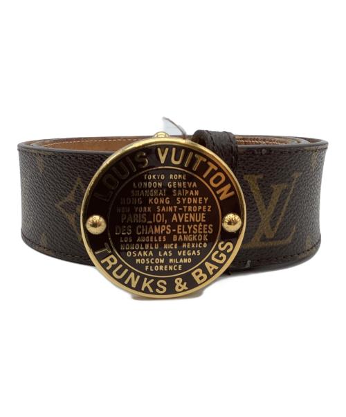 LOUIS VUITTON（ルイ ヴィトン）LOUIS VUITTON (ルイ ヴィトン) サンチュール・LV イニシャル ブラウン サイズ:90/36の古着・服飾アイテム