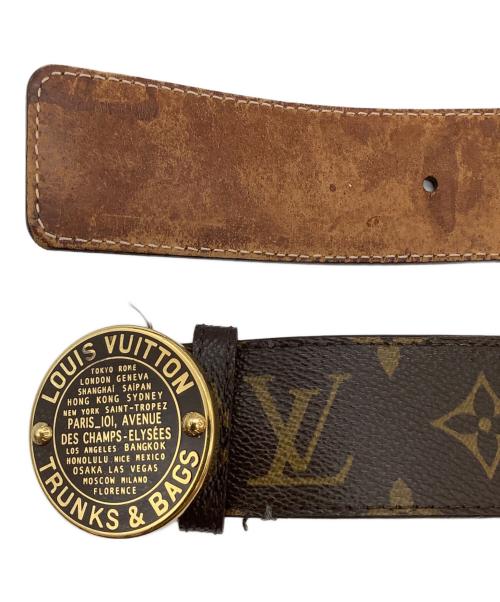 LOUIS VUITTON（ルイ ヴィトン）LOUIS VUITTON (ルイ ヴィトン) サンチュール・LV イニシャル ブラウン サイズ:90/36の古着・服飾アイテム