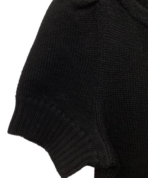 BURBERRY LONDON（バーバリーロンドン）BURBERRY LONDON (バーバリーロンドン) 厚手半袖ニット ブラック サイズ:38の古着・服飾アイテム
