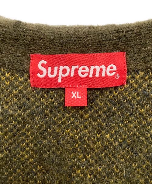 SUPREME（シュプリーム）SUPREME (シュプリーム) ABSTRACT STRIPE CARDIGAN オリーブ サイズ:XLの古着・服飾アイテム