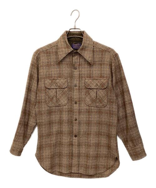 PENDLETON（ペンドルトン）PENDLETON (ペンドルトン) ウールチェックシャツ ブラウン サイズ:Mの古着・服飾アイテム