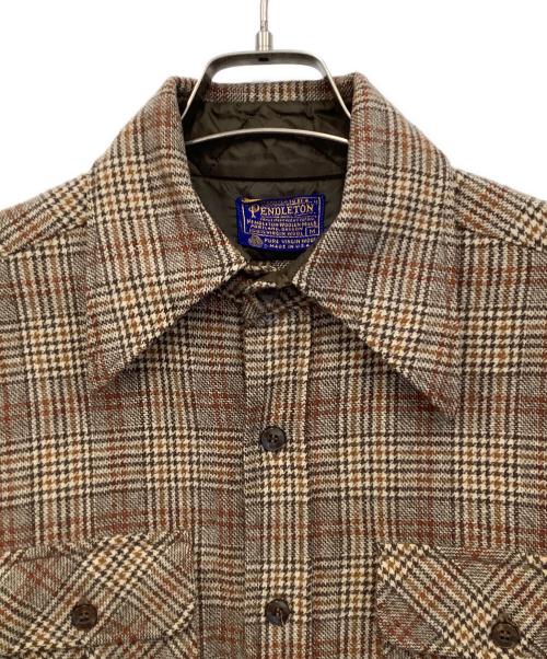 PENDLETON（ペンドルトン）PENDLETON (ペンドルトン) ウールチェックシャツ ブラウン サイズ:Mの古着・服飾アイテム