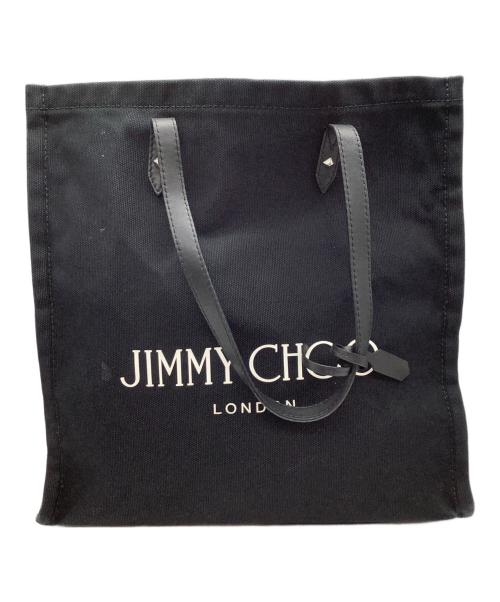 JIMMY CHOO（ジミーチュウ）JIMMY CHOO (ジミーチュウ) キャンバスロゴトートバッグ ブラックの古着・服飾アイテム