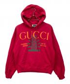 GUCCIグッチ）の古着「プルオーバーパーカー」｜ピンク