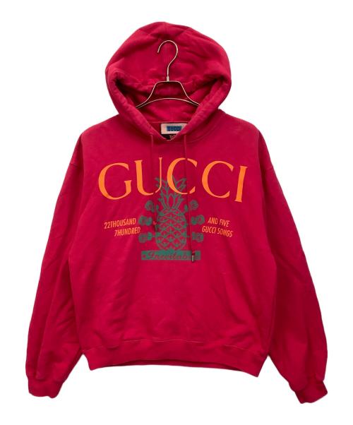 GUCCI（グッチ）GUCCI (グッチ) プルオーバーパーカー ピンク サイズ:Sの古着・服飾アイテム