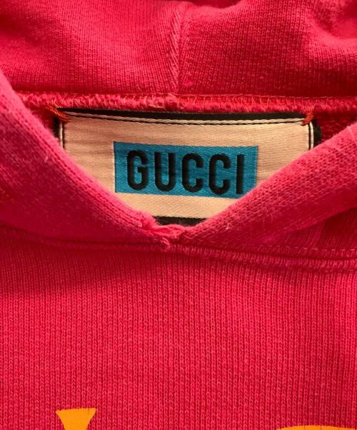 GUCCI（グッチ）GUCCI (グッチ) プルオーバーパーカー ピンク サイズ:Sの古着・服飾アイテム