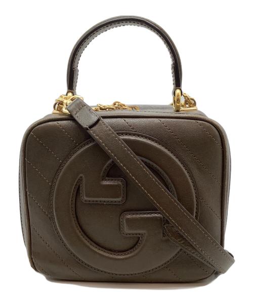 GUCCI（グッチ）GUCCI (グッチ) グッチ ブロンディスモールトップハンドルバッグ ブラウンの古着・服飾アイテム
