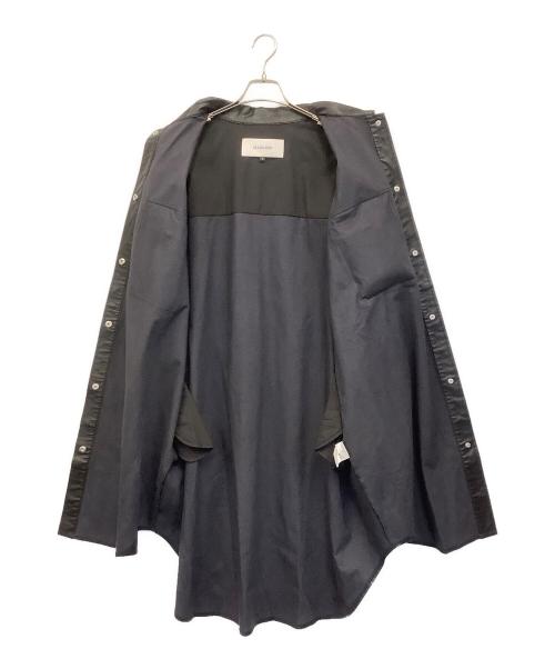 LE CIEL BLEU（ルシェルブルー）LE CIEL BLEU (ルシェルブルー) フェイクレザーシャツコート ブラック サイズ:36の古着・服飾アイテム