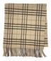 BURBERRY LONDON (バーバリーロンドン) マフラー ブラウン×ベージュ：6000円
