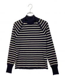 RALPH LAUREN（ラルフローレン）の古着「薄手ボーダーセーター」｜ネイビー×アイボリー