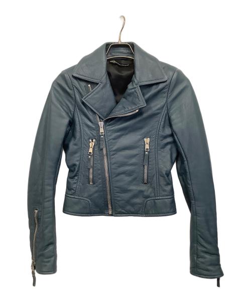 BALENCIAGA（バレンシアガ）BALENCIAGA (バレンシアガ) シングルライダースジャケット ブルー サイズ:36の古着・服飾アイテム