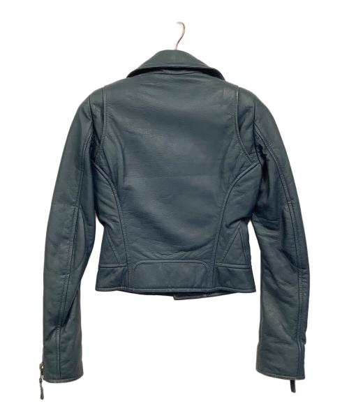BALENCIAGA（バレンシアガ）BALENCIAGA (バレンシアガ) シングルライダースジャケット ブルー サイズ:36の古着・服飾アイテム