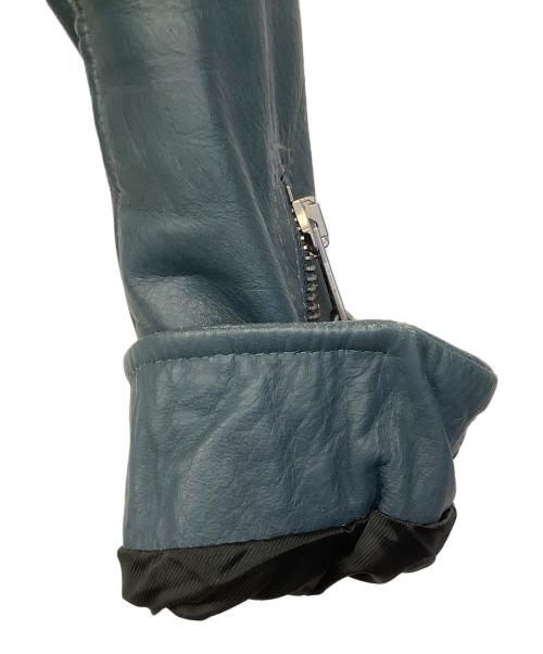 BALENCIAGA（バレンシアガ）BALENCIAGA (バレンシアガ) シングルライダースジャケット ブルー サイズ:36の古着・服飾アイテム
