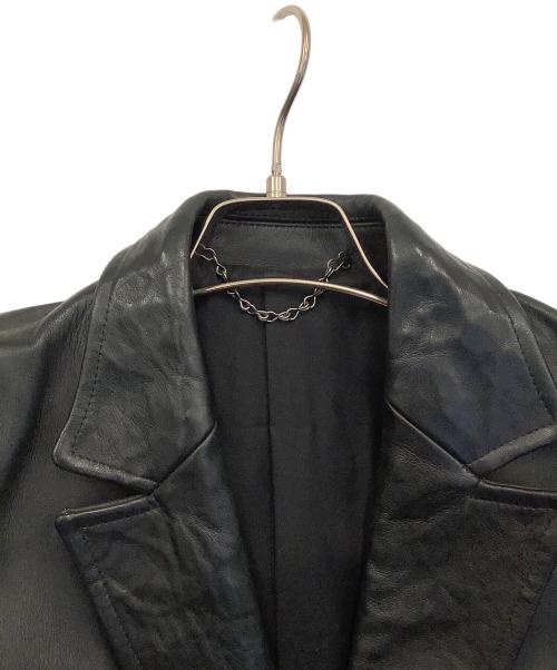 MIHARA YASUHIRO（ミハラヤスヒロ）MIHARA YASUHIRO (ミハラヤスヒロ) カウレザージャケット ブラック サイズ:Mの古着・服飾アイテム