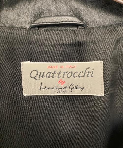 BEAMS quattrocchi（ビームスクアトロッキ）BEAMS quattrocchi (ビームスクアトロッキ) レザージャケット ブラック サイズ:46の古着・服飾アイテム