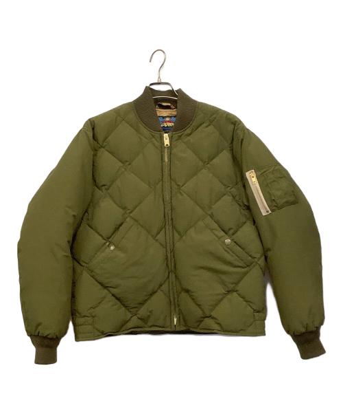 Eddie Bauer（エディーバウアー）Eddie Bauer (エディーバウアー) AVIREX (アヴィレックス) ダウンジャケット カーキ サイズ:Mの古着・服飾アイテム