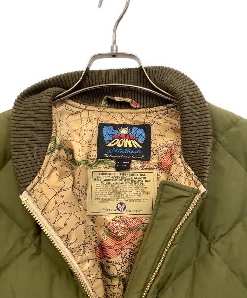 Eddie Bauer（エディーバウアー）Eddie Bauer (エディーバウアー) AVIREX (アヴィレックス) ダウンジャケット カーキ サイズ:Mの古着・服飾アイテム