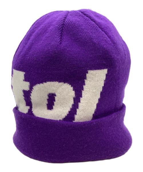 Bristol（ブリストル）Bristol (ブリストル) BIG LOGO KNIT CAP パープルの古着・服飾アイテム