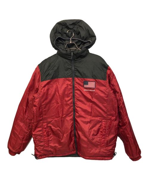Eddie Bauer（エディーバウアー）Eddie Bauer (エディーバウアー) リバーシブルダウンジャケット ブラック×レッド サイズ:XLの古着・服飾アイテム