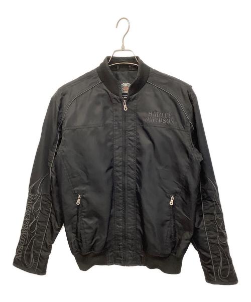 HARLEY-DAVIDSON（ハーレーダビッドソン）HARLEY-DAVIDSON (ハーレーダビッドソン) スカルナイロンジャケット ブラック サイズ:不明の古着・服飾アイテム