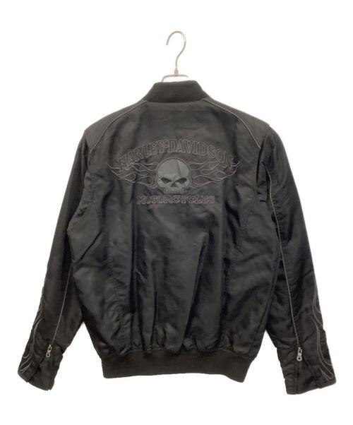HARLEY-DAVIDSON（ハーレーダビッドソン）HARLEY-DAVIDSON (ハーレーダビッドソン) スカルナイロンジャケット ブラック サイズ:不明の古着・服飾アイテム