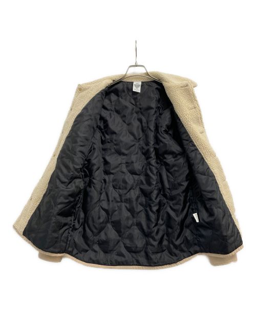 HOUSTON（ヒューストン）HOUSTON (ヒューストン) ミリタリーボアジャケット ベージュ サイズ:14 1/2の古着・服飾アイテム