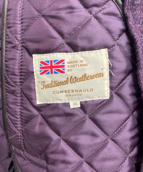 Traditional Weatherwear（トラディショナルウェザーウェア）Traditional Weatherwear (トラディショナルウェザーウェア) 中綿キルティングジャケット ボルドー サイズ:36の古着・服飾アイテム