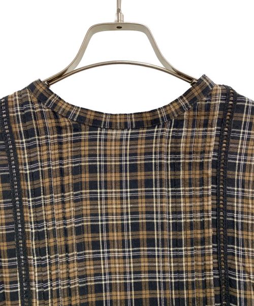 Samansa Mos2（サマンサモスモス）Samansa Mos2 (サマンサモスモス) 前後着ハシゴレースワンピース ブラウン サイズ:SIZE フリー 未使用品の古着・服飾アイテム