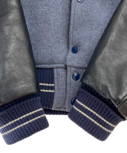 whitesville（ホワイツビル）whitesville (ホワイツビル) スタジャン ブルー×ブラック サイズ:36の古着・服飾アイテム