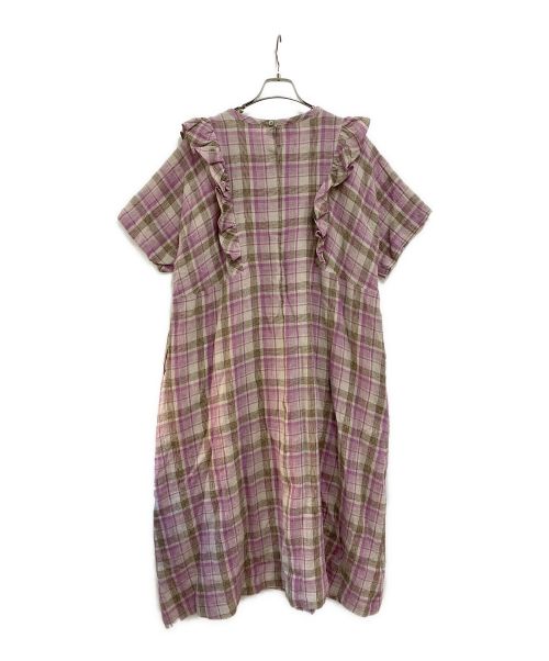 TSUHARU by samansa Mos2（ツハル バイ サマンサモスモス）TSUHARU by samansa Mos2 (ツハル バイ サマンサモスモス) チェック切替フリルワンピース ピンク サイズ:SIZE フリー 未使用品の古着・服飾アイテム