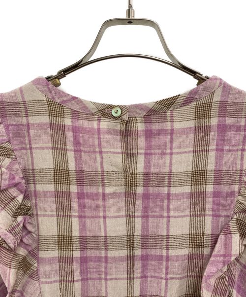 TSUHARU by samansa Mos2（ツハル バイ サマンサモスモス）TSUHARU by samansa Mos2 (ツハル バイ サマンサモスモス) チェック切替フリルワンピース ピンク サイズ:SIZE フリー 未使用品の古着・服飾アイテム