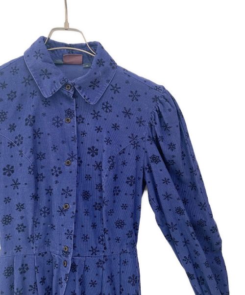 WOOLRICH（ウールリッチ）WOOLRICH (ウールリッチ) コーデュロイシャツワンピース ネイビー サイズ:10の古着・服飾アイテム