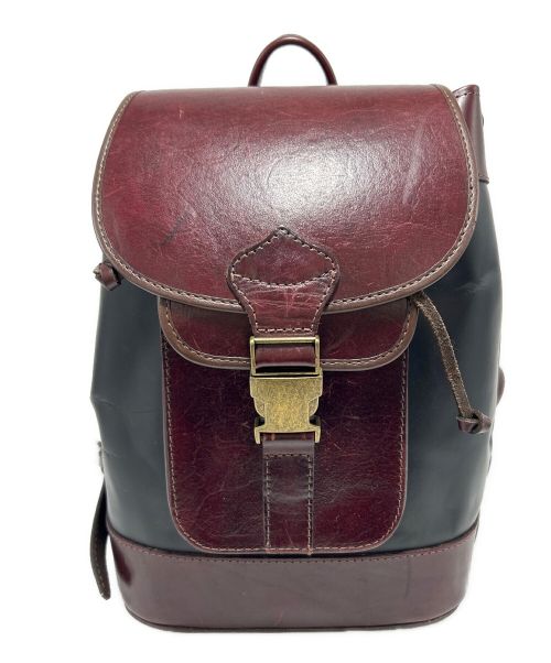 BearaBeara（ベアラベアラ）BearaBeara (ベアラベアラ) レザーリュック ブラウン×ブラックの古着・服飾アイテム
